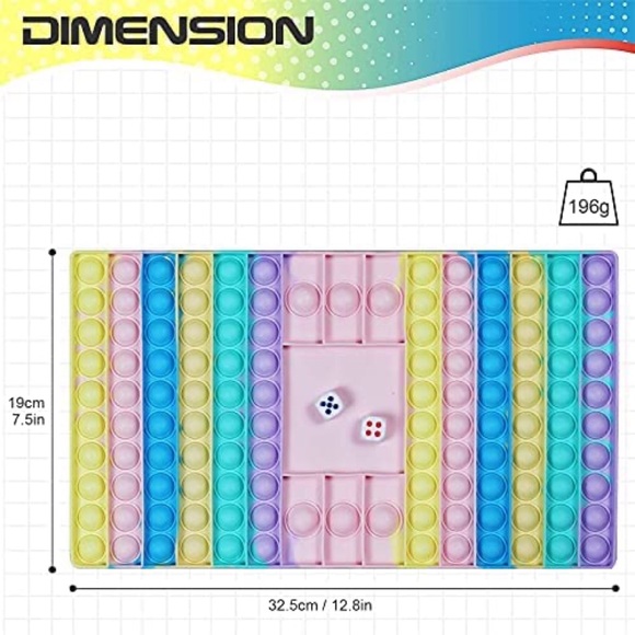 Big Pop Fidget Silicone Bubble Pusher Squeeze Sensory Toy Anxiety Stress Relief - Picture 4 of 6